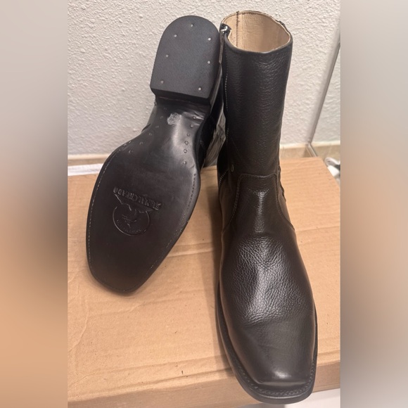 Black Leather Men's Boots - Picture 1 of 1